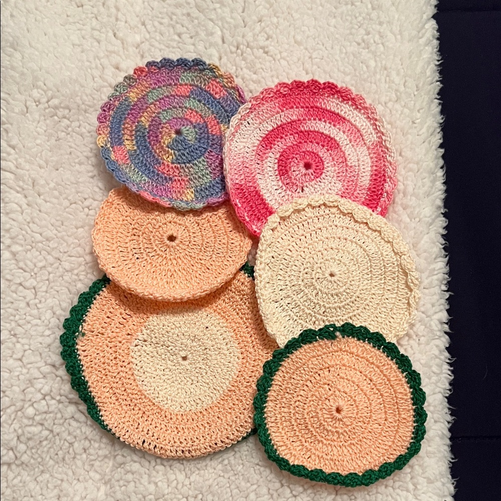 Colorful Crochet Coasters Set